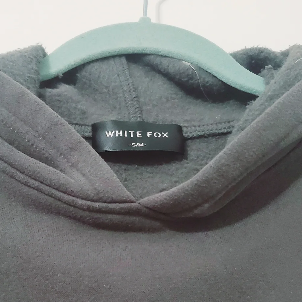 White Fox Boutique Graphic Oversized Hoodie Charcoal Women Medium - Picture 3 of 11